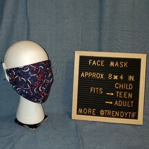 Patriotic Fireworks Face Covering Mask Shield Washable Reusable